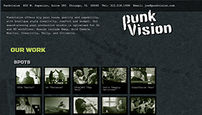 screenshot of the punkvision website